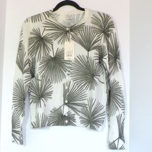 A New Day White & Green Cardigan sz S